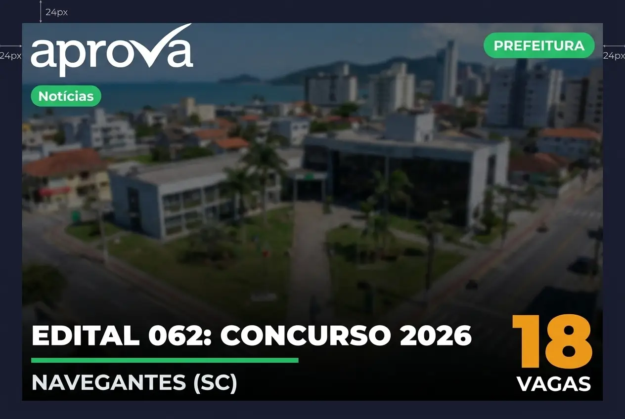 Navegantes (SC) abre concurso na Educação com 18 vagas imediatas e salários de até R$ 6,1 mil