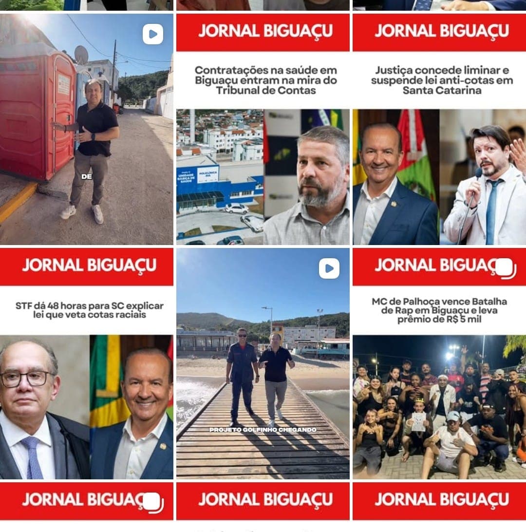 PSOL de Biguaçu monta "jornal" no Instagram para atacar políticos de direita - - Biguá News