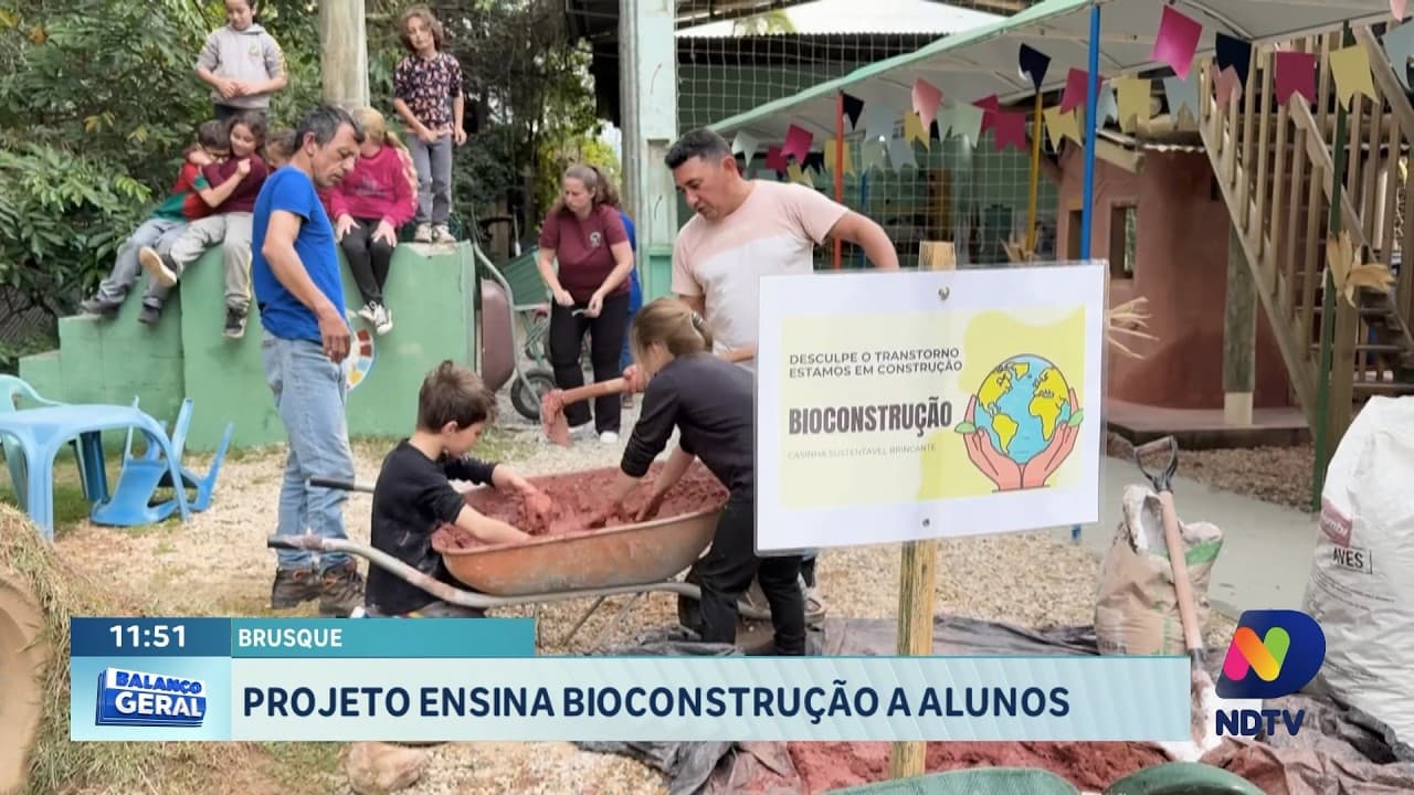 Projeto de bioconstrução transforma aprendizado em escola de Brusque
