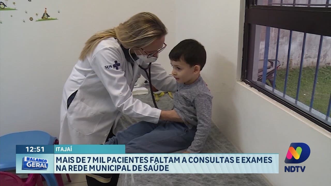 Itajaí registra mais de 7 mil faltas em consultas e exames