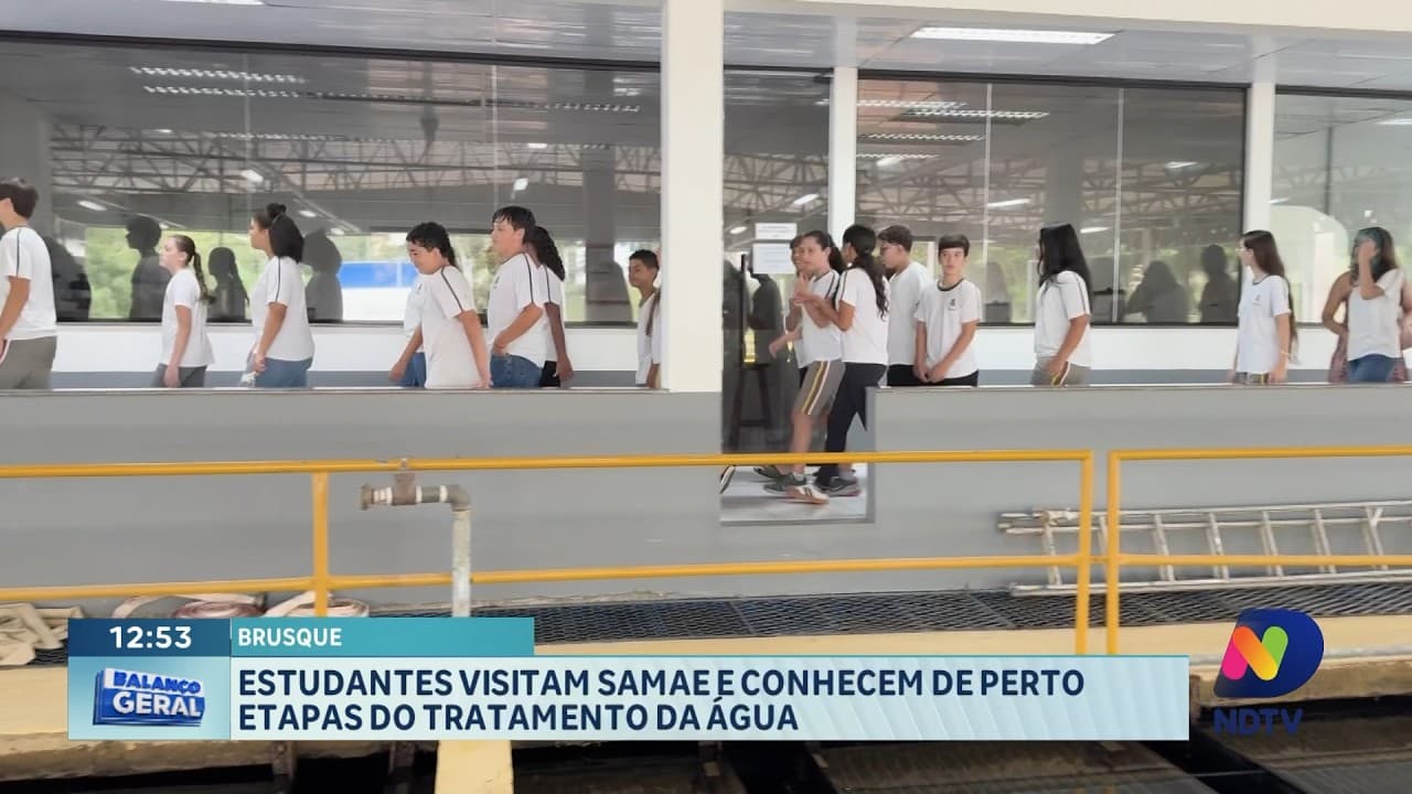 Estudantes de Brusque visitam Samae e conhecem tratamento da água