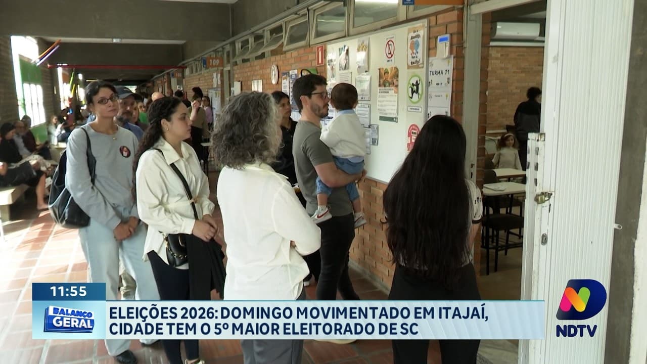 Itajaí registra movimento intenso nos locais de votação neste domingo