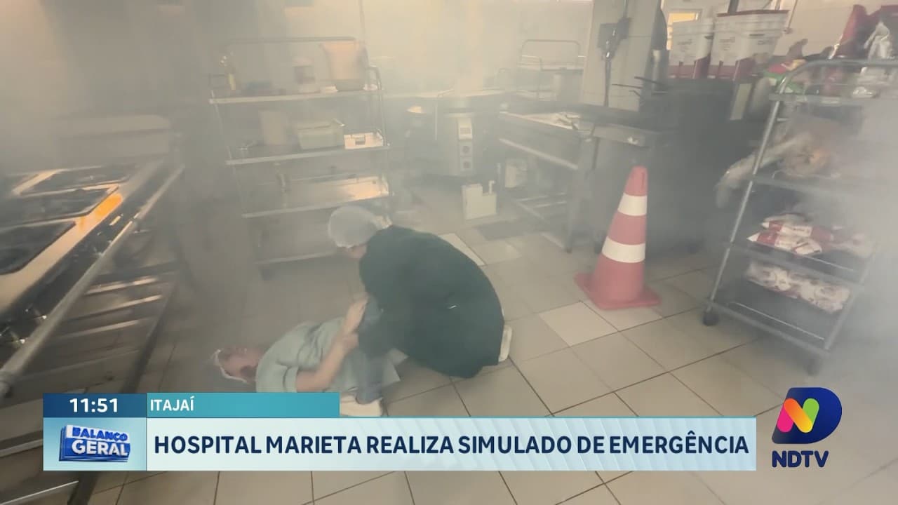 Simulado de emergência mobiliza Hospital Marieta em Itajaí