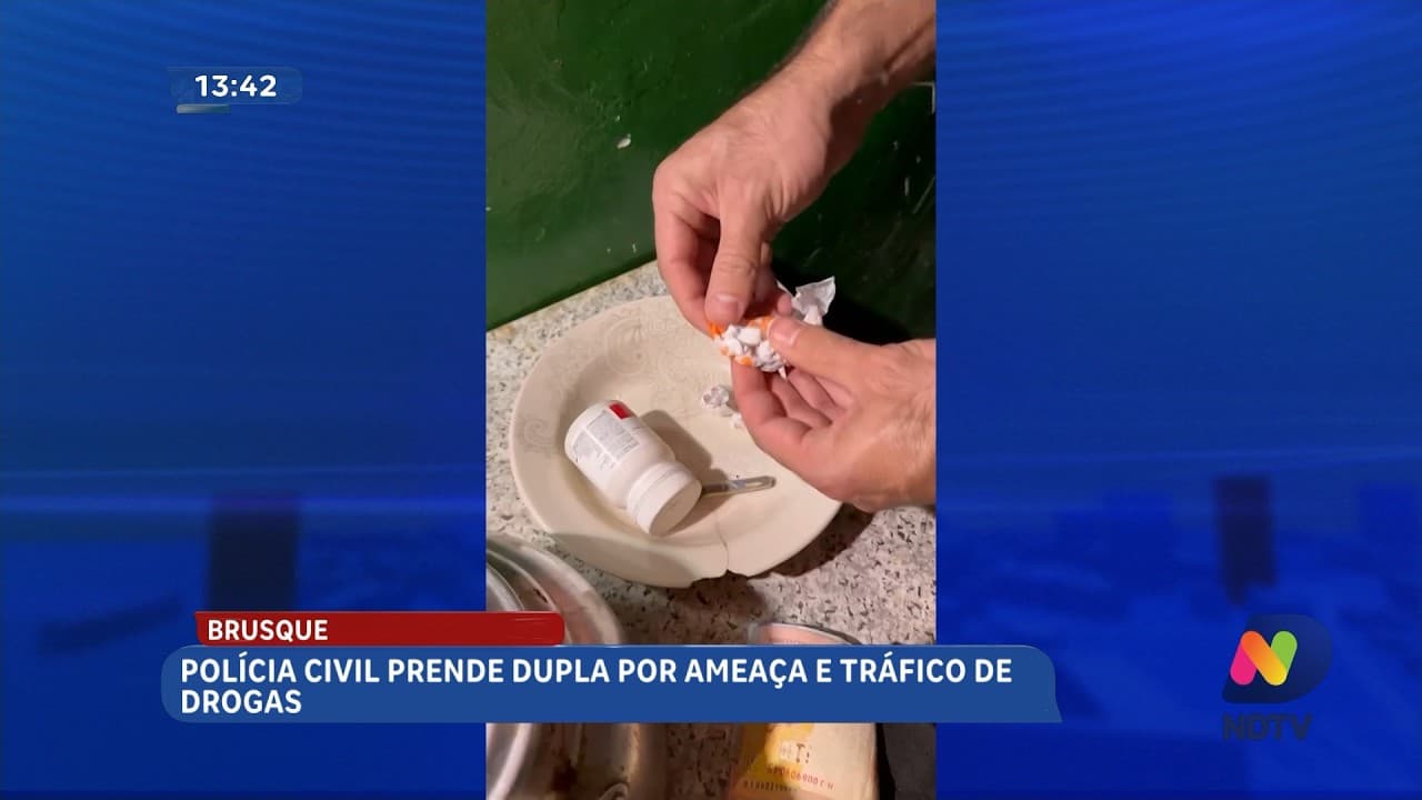 Polícia Civil prende dupla por ameaça e tráfico de drogas em Brusque