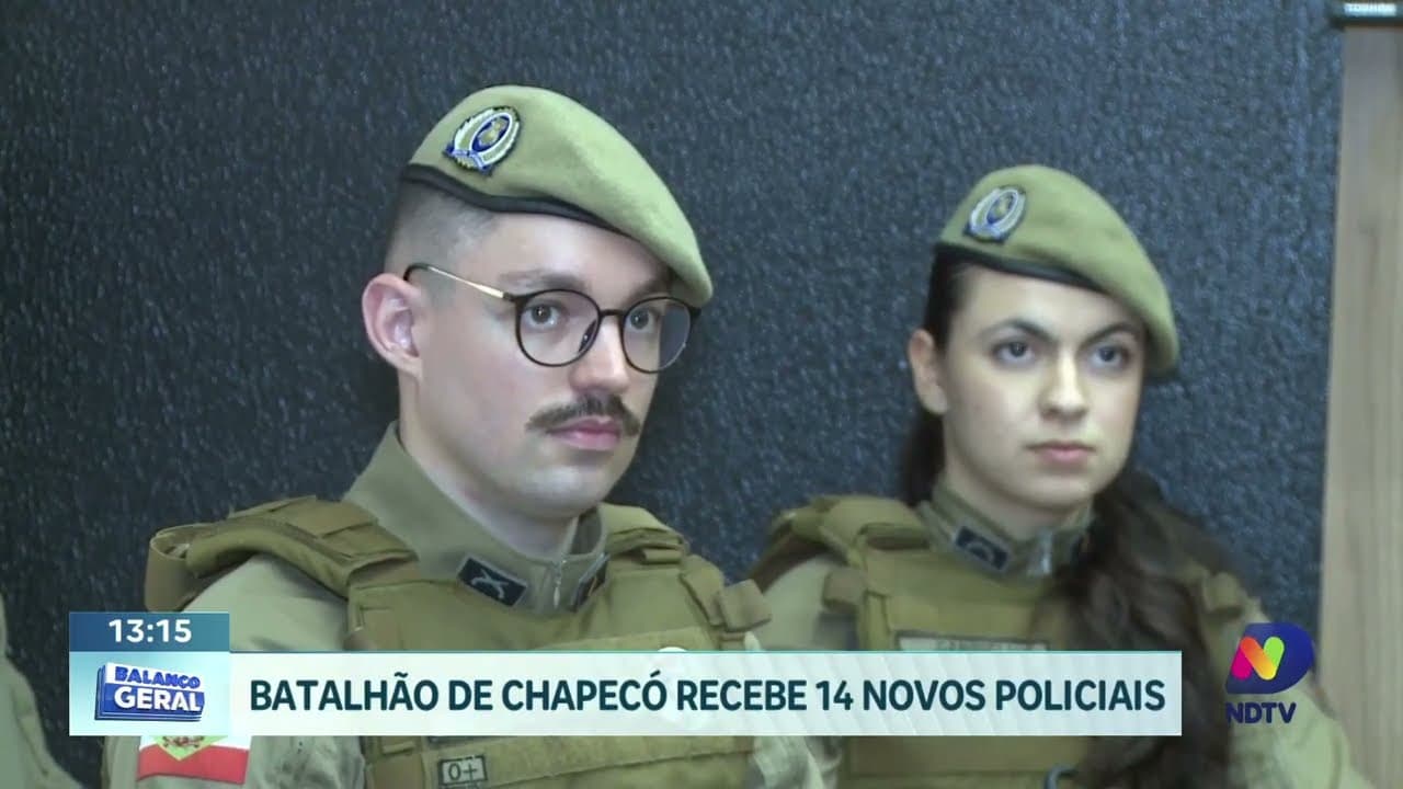 2º BPM de Chapecó recebe 14 policiais para reforçar segurança