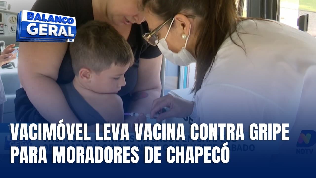 Unidades móveis reforçam vacinação contra gripe em Chapecó