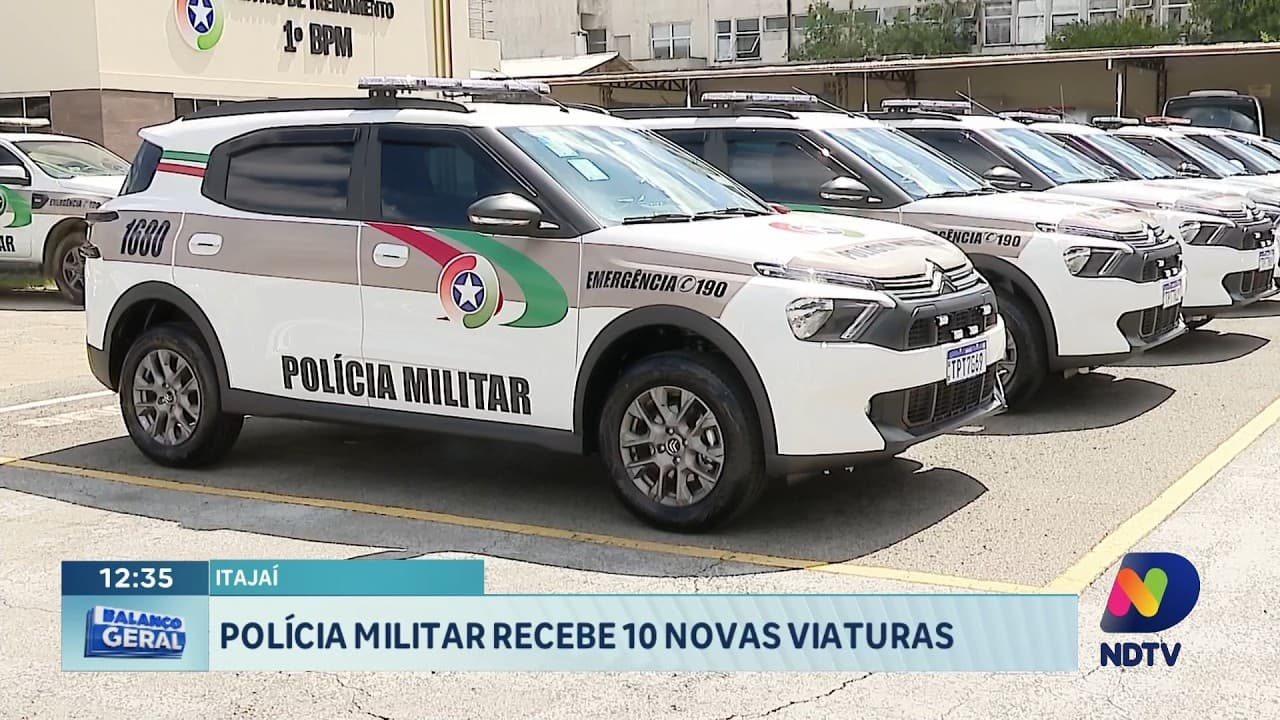 Polícia Militar amplia frota com 10 viaturas em Itajaí