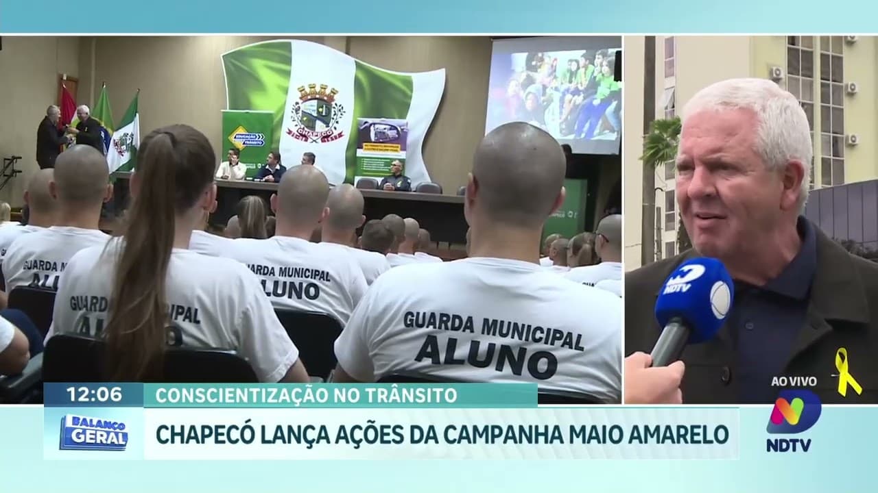 Chapecó inicia Maio Amarelo com alerta para segurança no trânsito