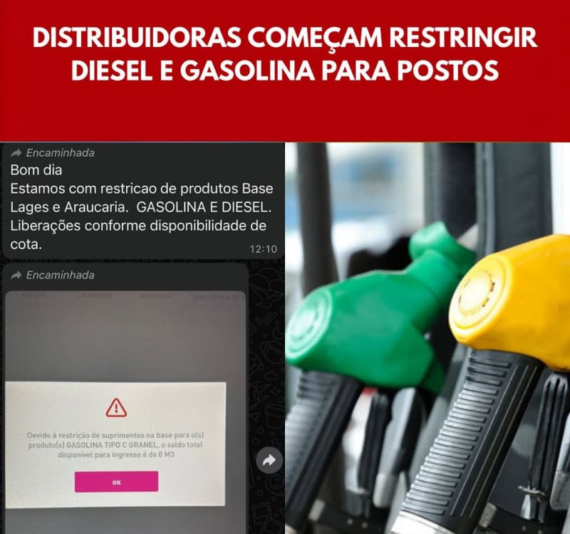 Começa a restrição de Diesel e Gasolina para postos em Lages - Milton Barão