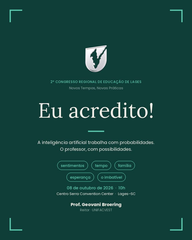 2° Congresso Regional de Educação de Lages nesta quarta e quinta-feira - Milton Barão