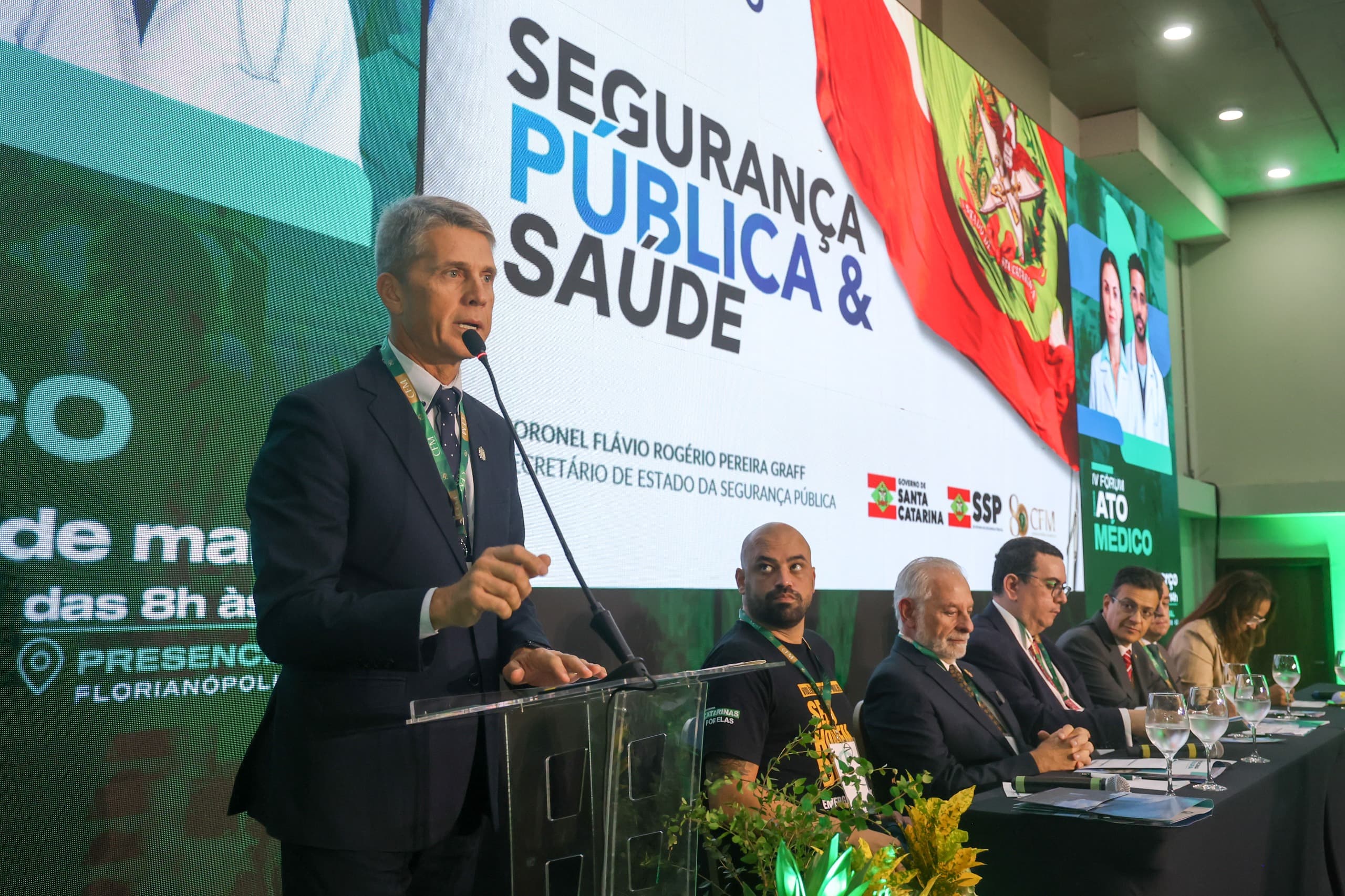 SSP-SC aborda relação entre Segurança Pública e Saúde no IV Fórum do Ato Médico em Florianópolis - SSP/SC