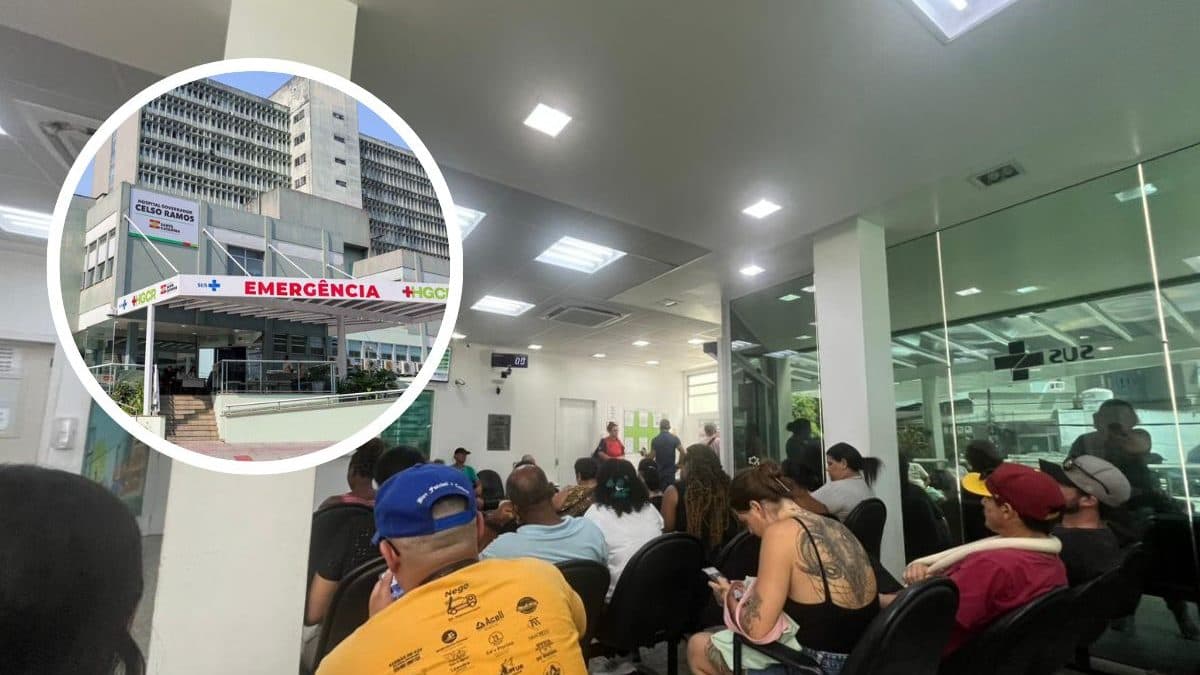 Pacientes enfrentam horas na fila da emergência do Hospital Celso Ramos, em Florianópolis