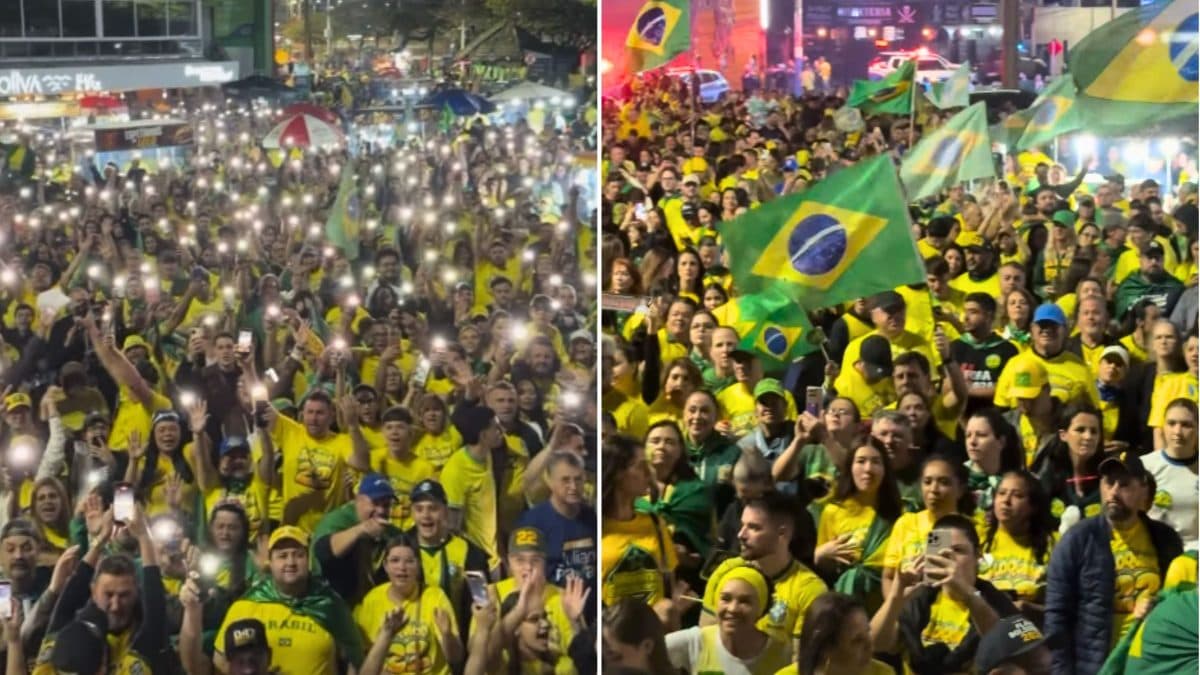 Bloco do 22 mobiliza a direita em clima de festa e atrai multidão para as ruas de Balneário Camboriú