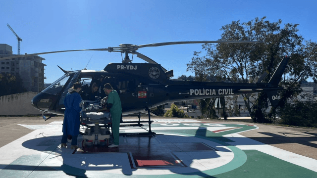 Criança atropelada apresenta quadro grave de saúde e é transferida de helicóptero de Maravilha para Chapecó