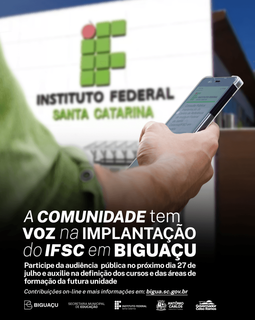 IFSC em Biguaçu: Comunidade é Convocada para Definir Cursos do Novo Centro de Referência