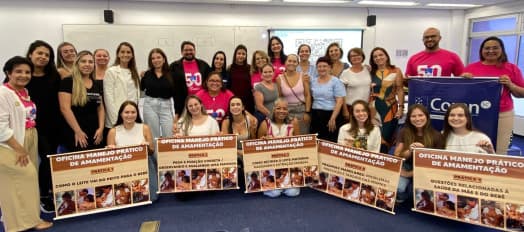 Coren-SC e Cofen promovem oficina de manejo de amamentação em Florianópolis