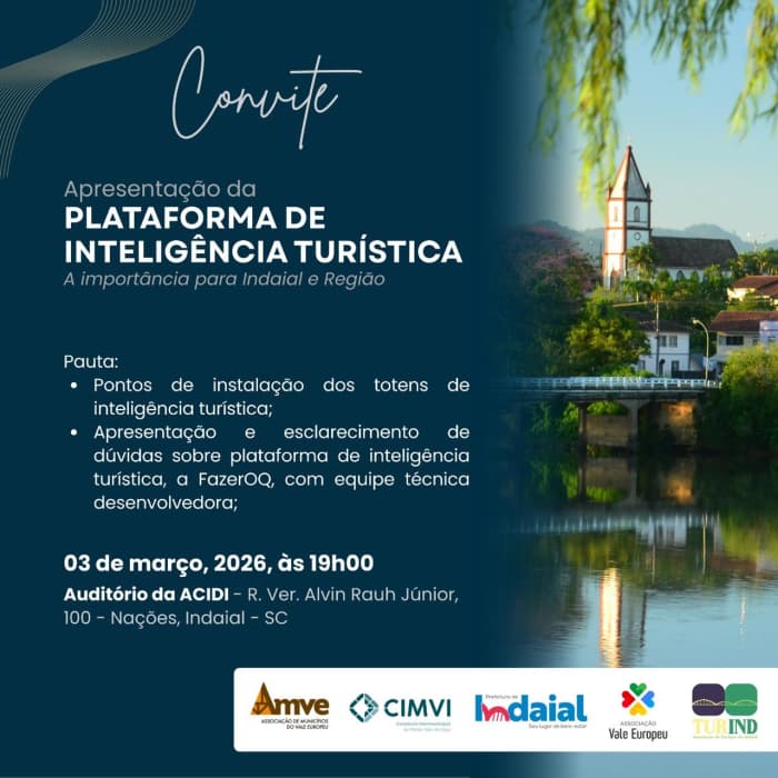 Indaial promove reunião para apresentar sistema de inteligência turística e discutir estratégias para o setor - Jornal Café Impresso