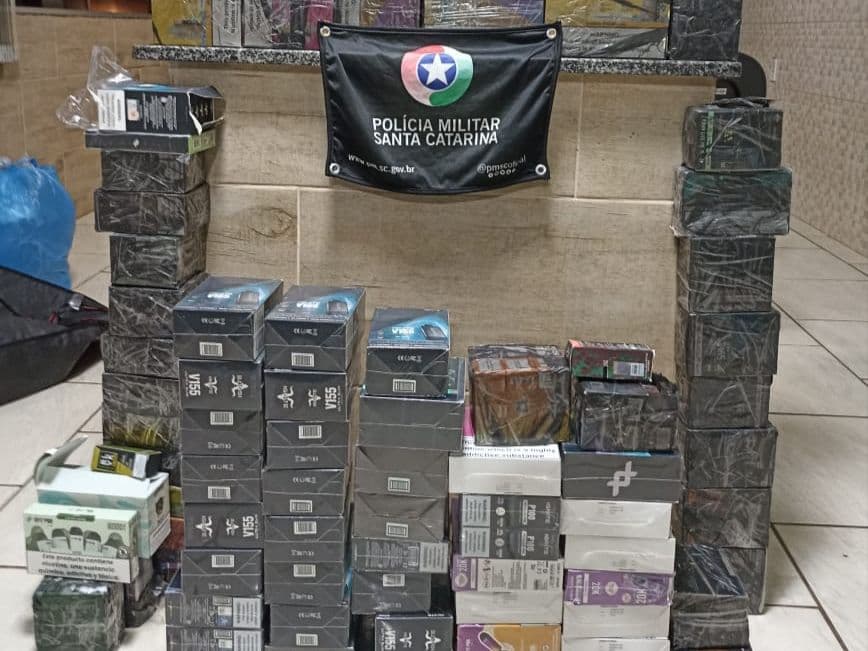 Polícia apreende cigarros eletrônicos e mercadorias irregulares em Abelardo Luz - Tudo Sobre Xanxerê