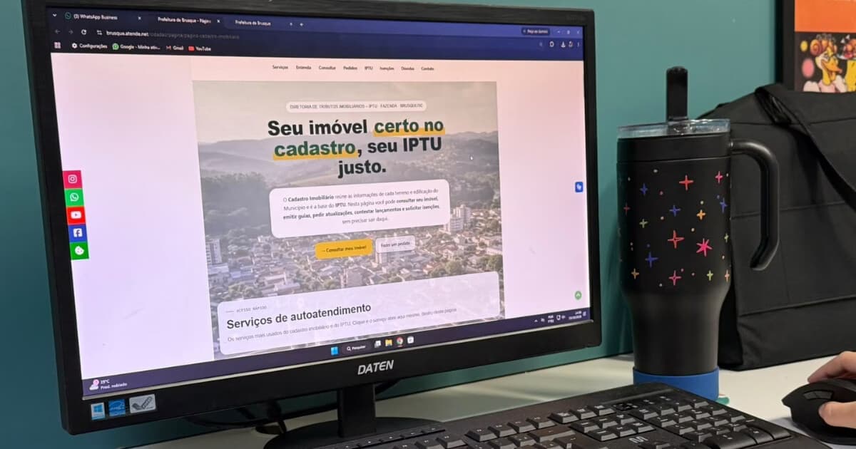 Secretaria da Fazenda de Brusque reúne serviços do Cadastro Imobiliário em nova página - O Município