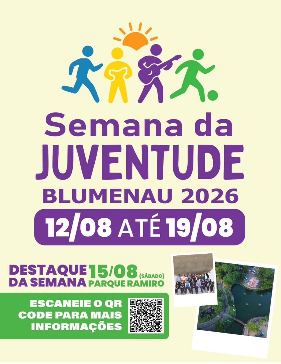 Semana da Juventude em Blumenau terá programação gratuita com esporte, cultura e saúde