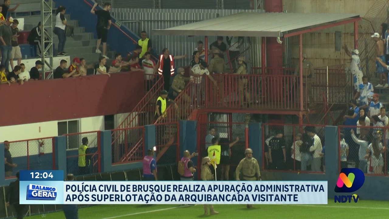 Polícia Civil de Brusque apura superlotação na arquibancada visitante