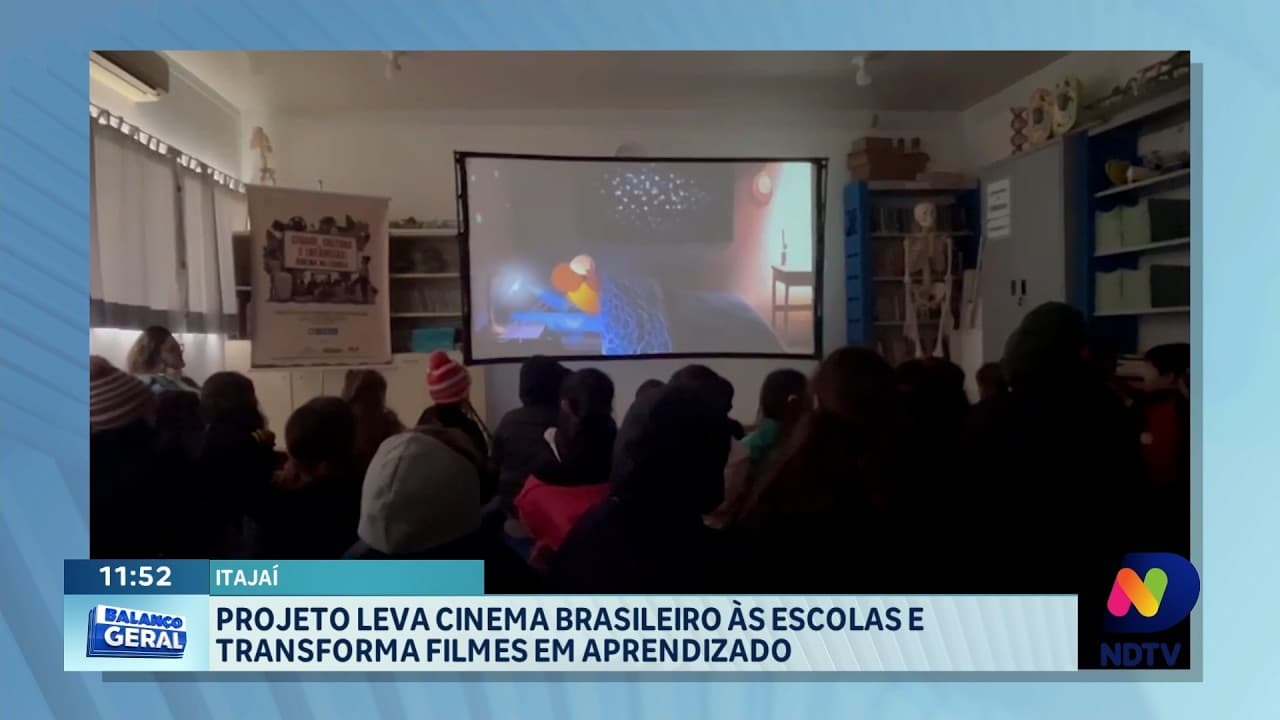 Projeto leva cinema brasileiro às escolas e inspira alunos em Itajaí