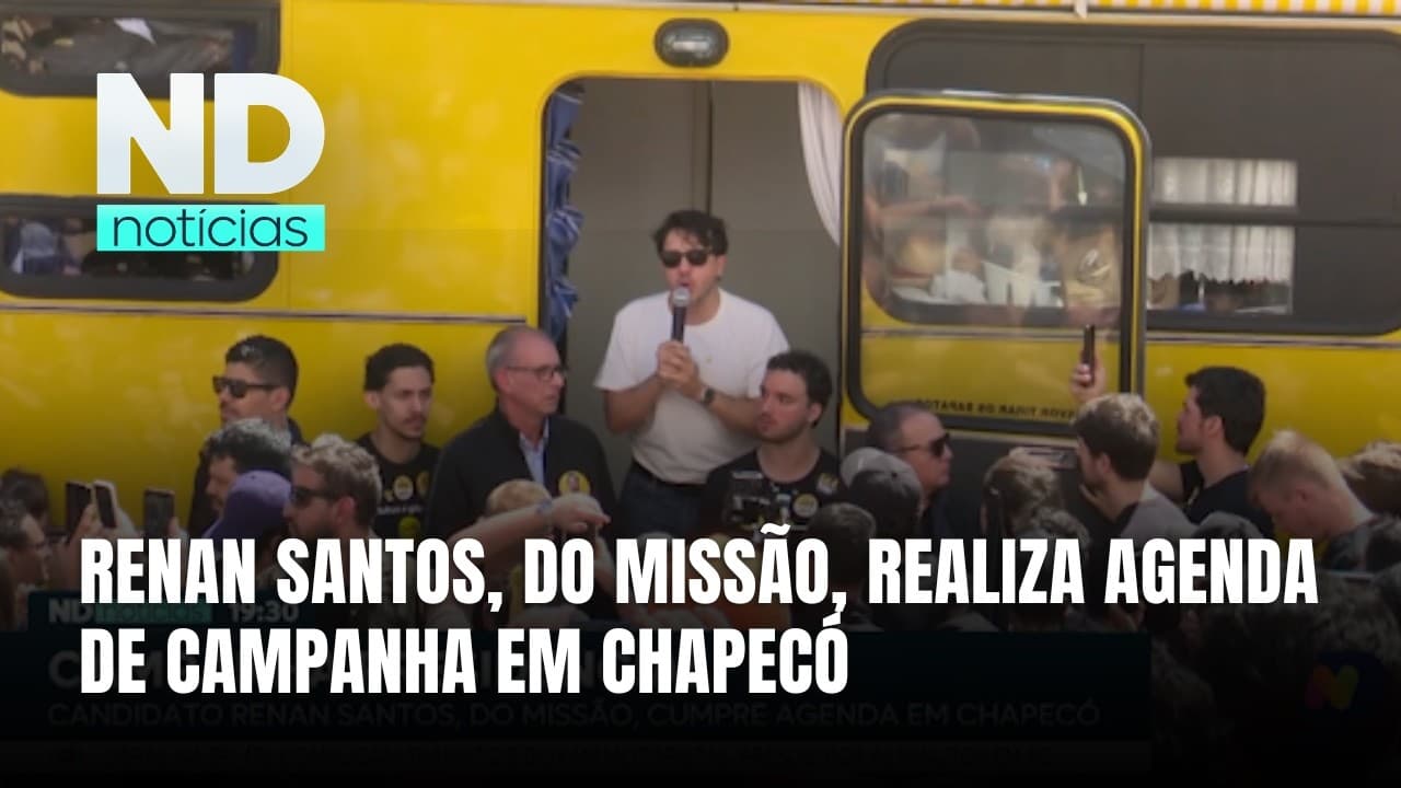 Renan Santos, do Missão, realiza agenda de campanha em Chapecó