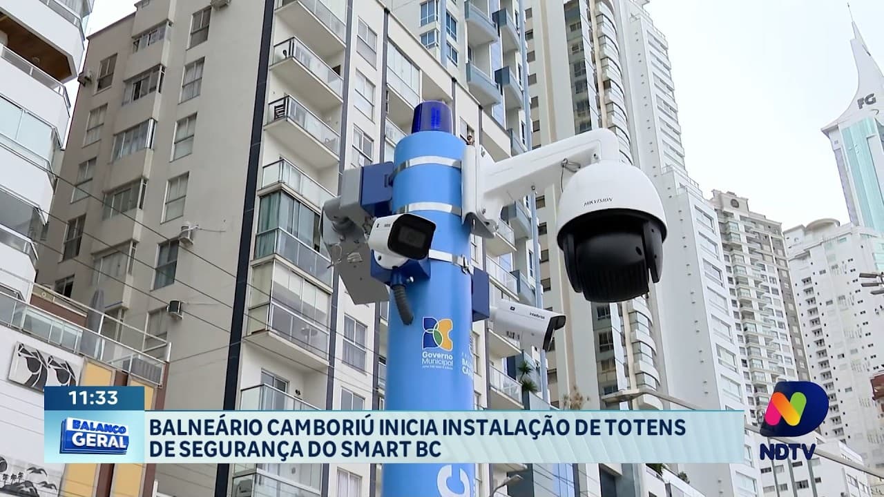 Balneário Camboriú inicia instalação de totens de segurança do Smart BC