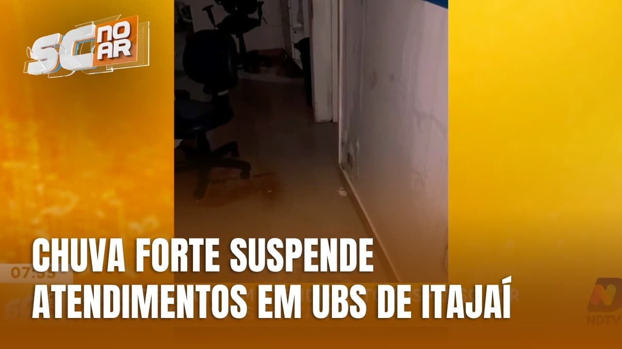 Chuva forte interdita UBS Fazenda II e suspende atendimentos em Itajaí