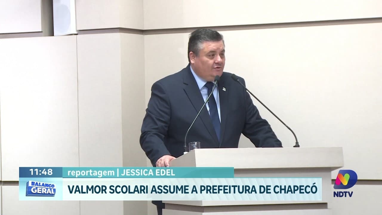 Novo prefeito de Chapecó toma posse na Câmara de Vereadores