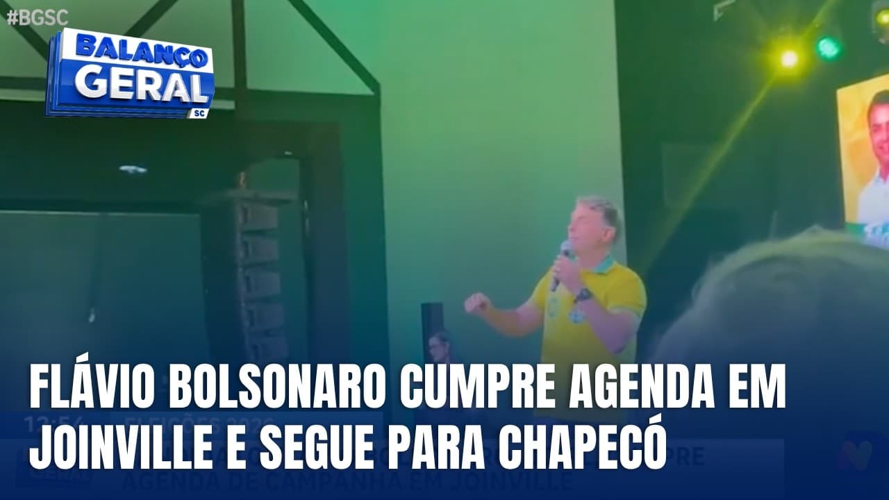 Flávio Bolsonaro cumpre agenda em Joinville e segue para Chapecó