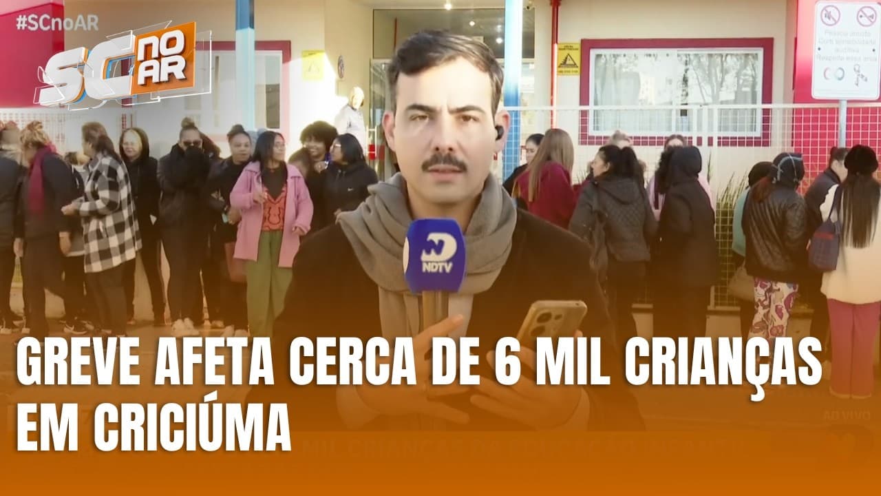 Greve na educação infantil afeta cerca de 6 mil crianças em Criciúma