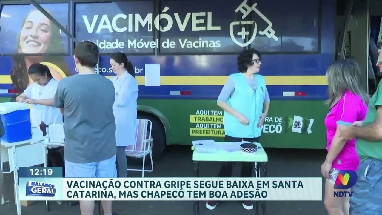 Vacinação contra gripe segue baixa em SC, mas cresce em Chapecó