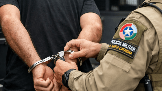 Procurado pela Justiça é preso pela PM em Brusque - Portal da Cidade - Brusque / SC