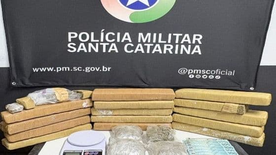 PM apreende quase 10 kg de maconha e prende dupla por tráfico em Brusque - Portal da Cidade - Brusque / SC