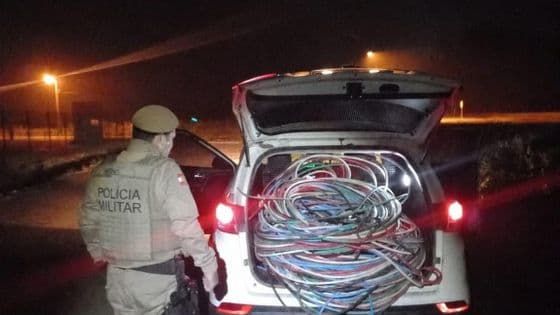 PM recupera cerca de 500 quilos de fios furtados em galpão - Portal da Cidade - Brusque / SC