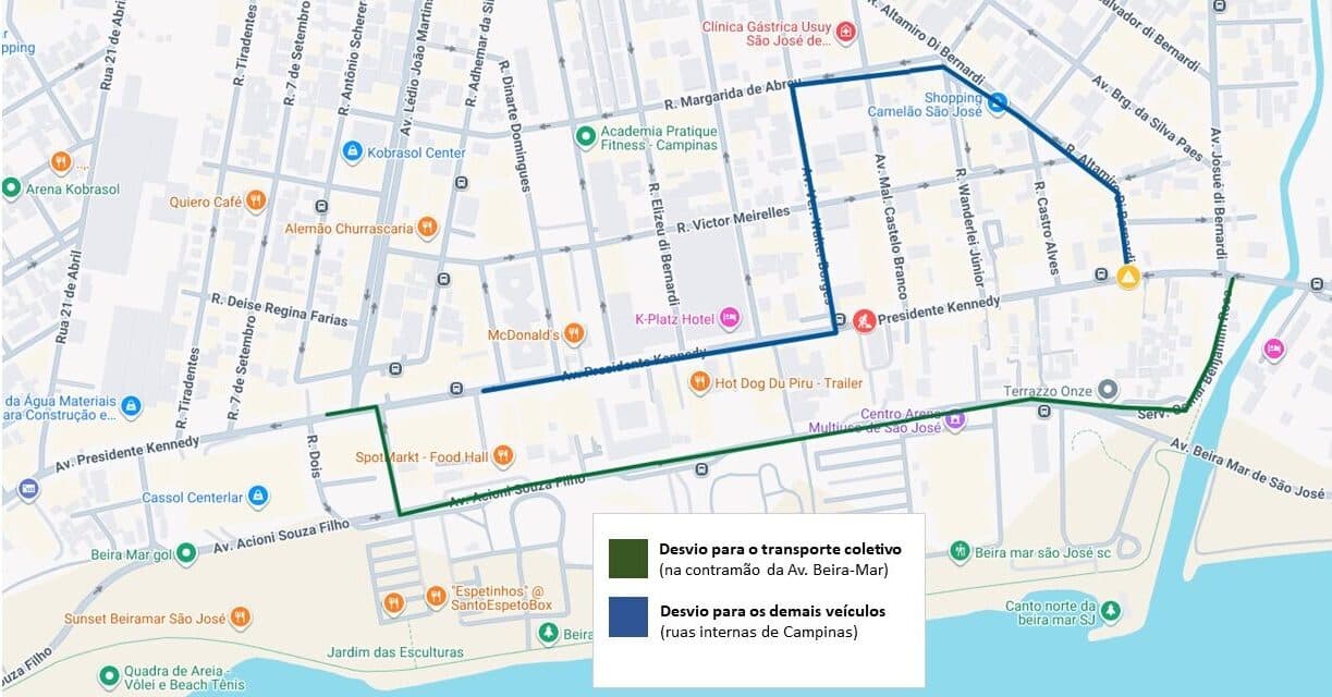 Obras de macrodrenagem em Campinas alteram trânsito na Avenida Presidente Kennedy