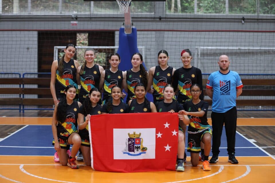 Basquetebol feminino do Time São José estreia com vitória e mira classificação nos Joguinhos Abertos