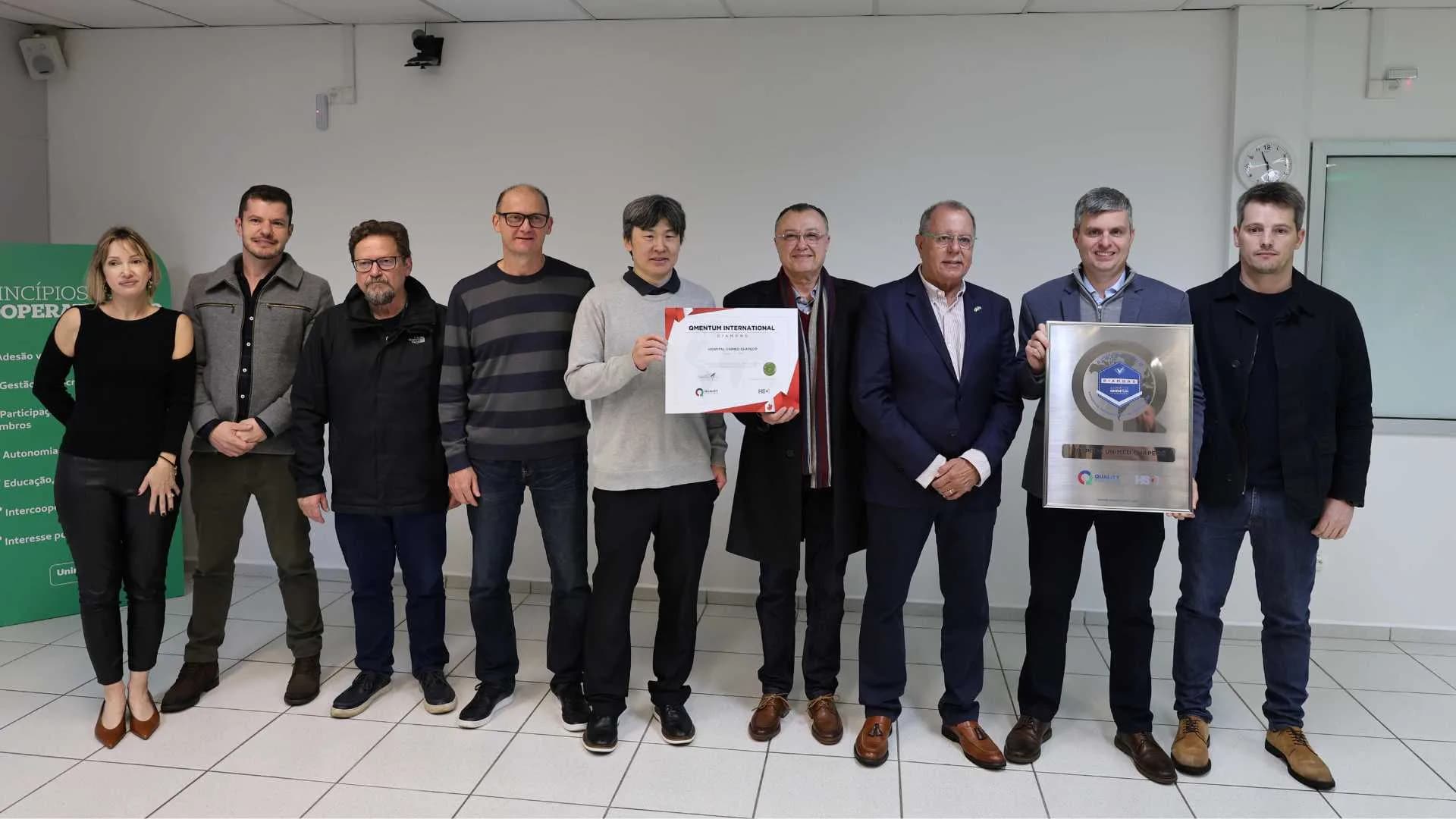 Hospital Unimed Chapecó Renova Acreditação Internacional Qmentum Diamond