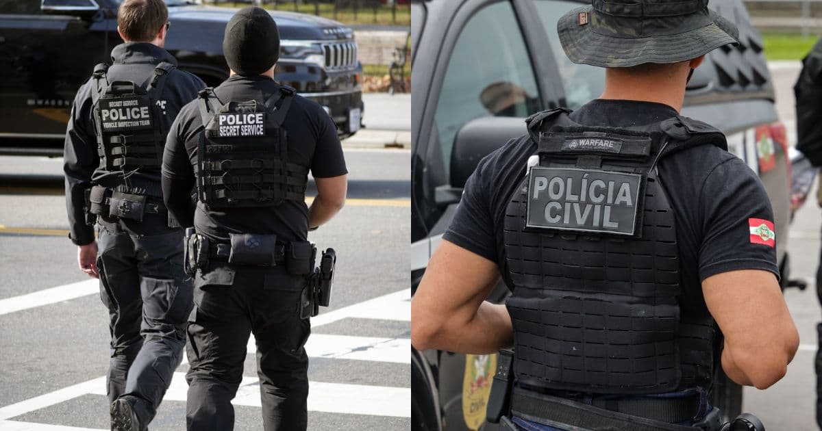 Especialistas do serviço secreto dos Estados Unidos treinam policiais de SC