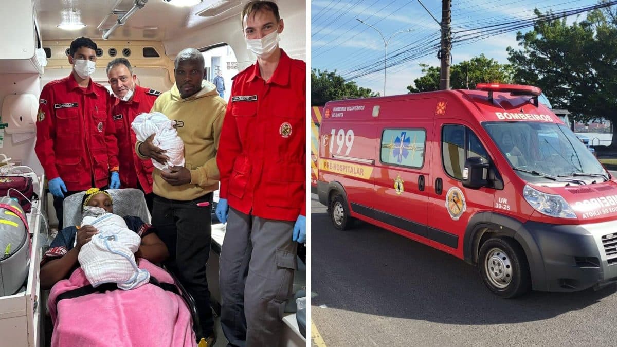 Gêmeos nascem dentro de ambulância durante corrida contra o tempo para chegar no hospital em SC