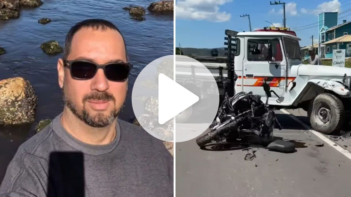 Agente de trânsito morre em hospital após grave acidente envolvendo moto e caminhonete em rodovia na Serra de SC