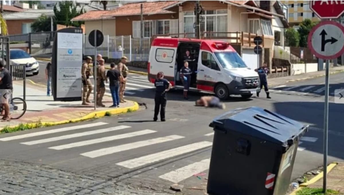 Homem baleado em Lages após perseguir crianças