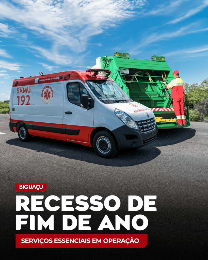 Serviços essenciais serão mantidos durante o recesso de fim de ano em Biguaçu - Prefeitura de Biguaçu
