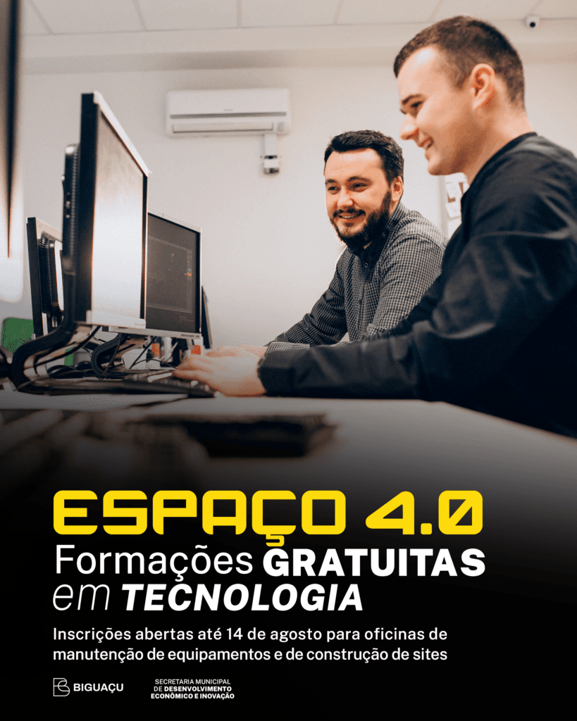 Oficinas de tecnologia têm vagas abertas pelo Programa Espaço 4.0