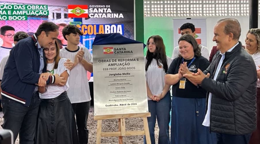 Governo do Estado entrega reforma e ampliação da Escola João Boos, em Guabiruba