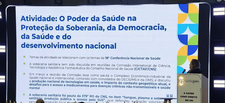 Conselho Nacional de Saúde participa do 17º Farmapolis Brasil e reforça agenda em defesa da soberania, da ciência e do SUS