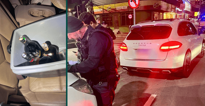Motorista de Porsche é preso por embriaguez e resistência à abordagem em Balneário Camboriú