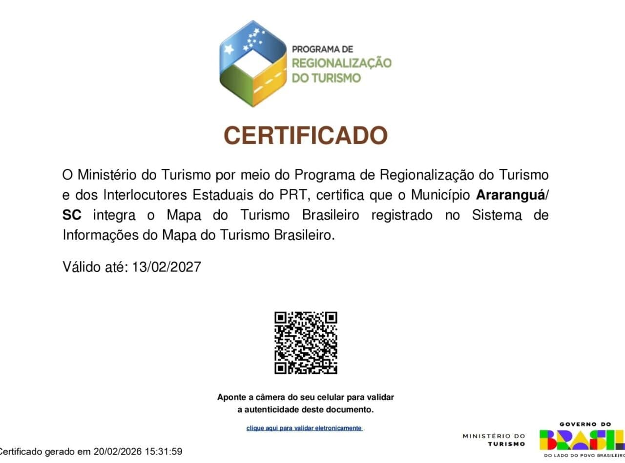 Araranguá Mantém Título de Município Turístico e Reforça Posição Nacional