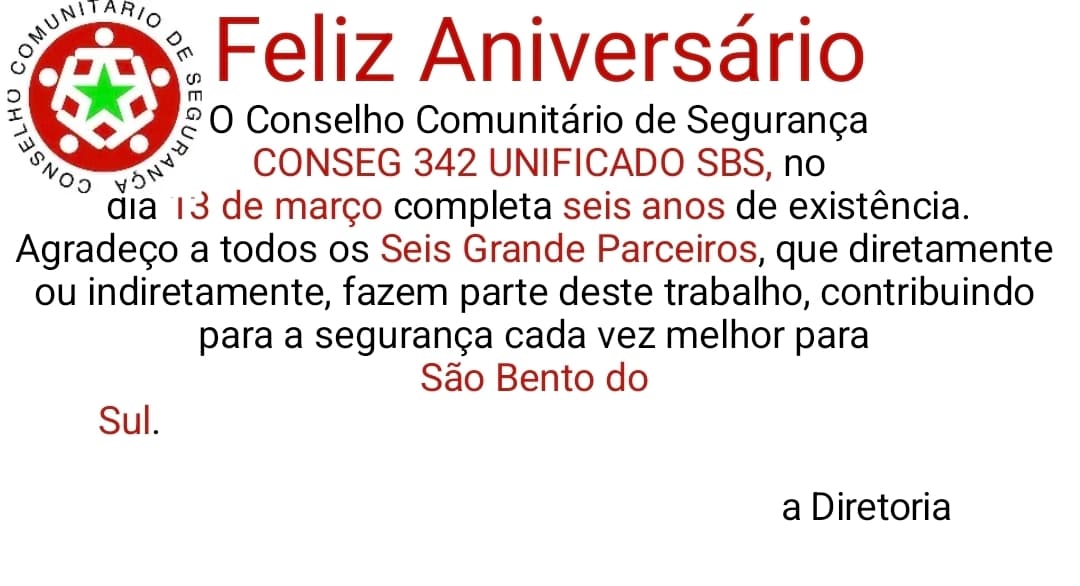 CONSEG de São Bento do Sul celebra seis anos de atuação comunitária em prol da segurança - primeira página sc
